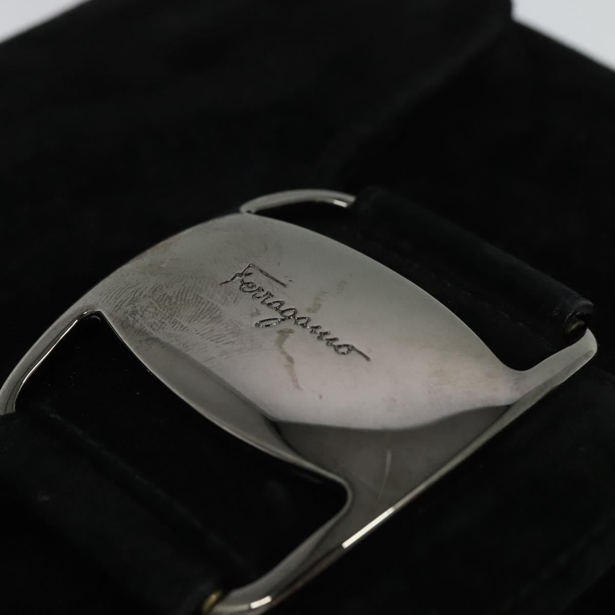 Salvatore Ferragamo Vala Hand Bag Suede Black Auth yk17641