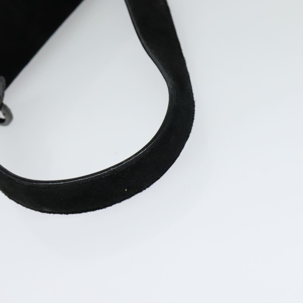 Salvatore Ferragamo Vala Hand Bag Suede Black Auth yk17641