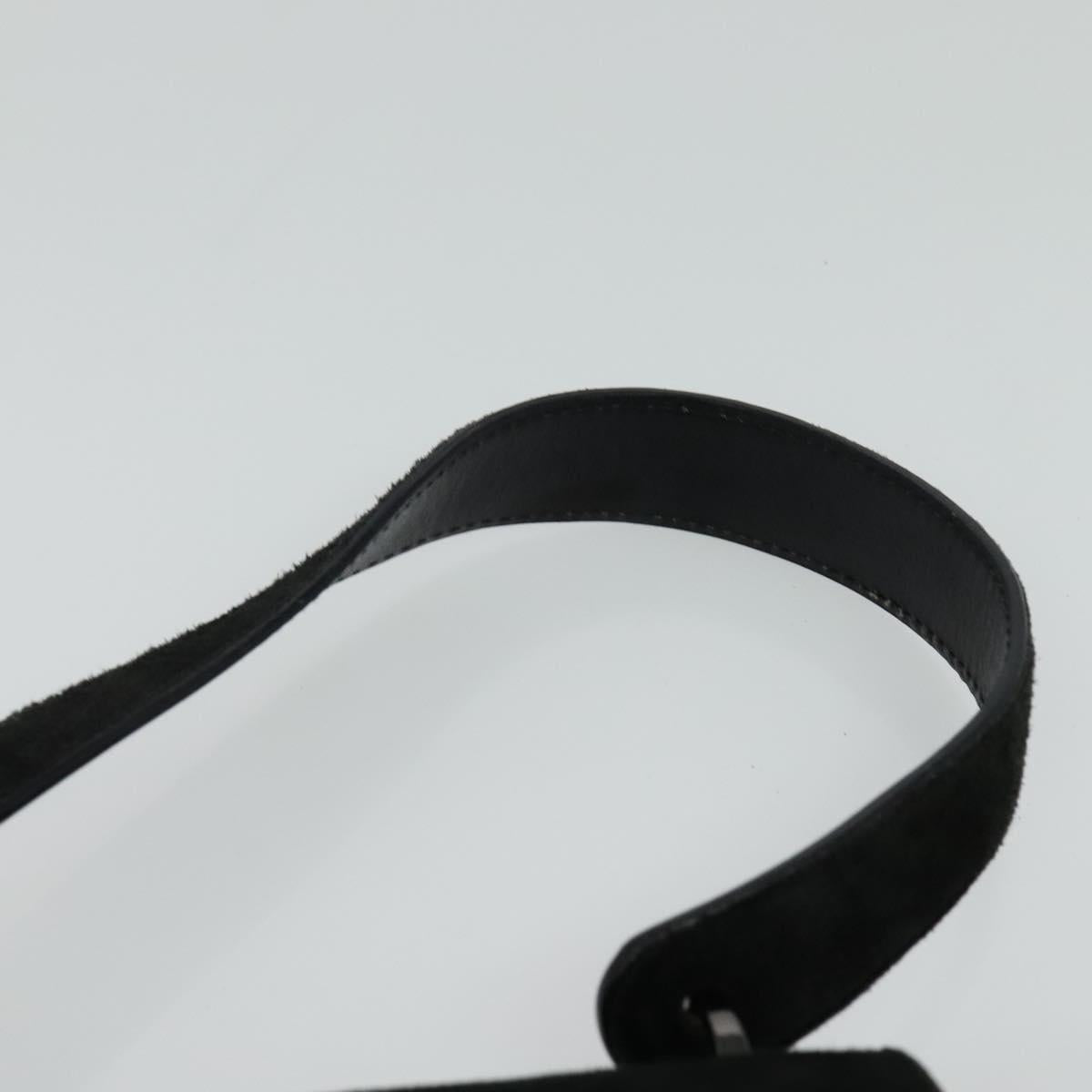 Salvatore Ferragamo Vala Hand Bag Suede Black Auth yk17641