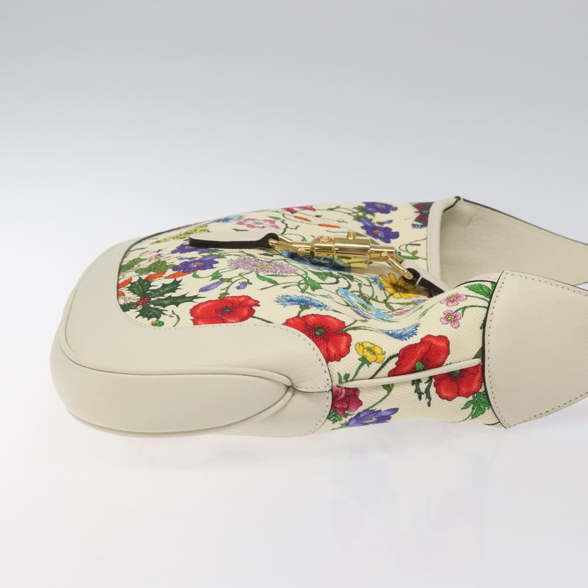 GUCCI Jackie Flora Shoulder Bag Canvas Multicolor 550152 Auth yk17680AV