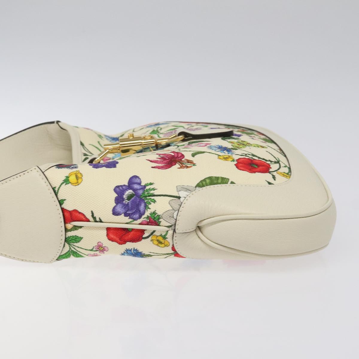 GUCCI Jackie Flora Shoulder Bag Canvas Multicolor 550152 Auth yk17680AV