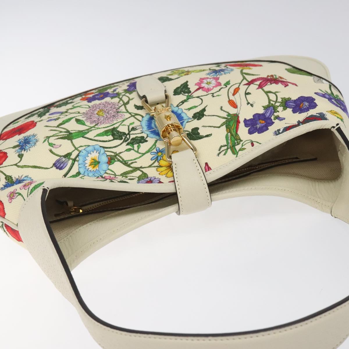 GUCCI Jackie Flora Shoulder Bag Canvas Multicolor 550152 Auth yk17680AV