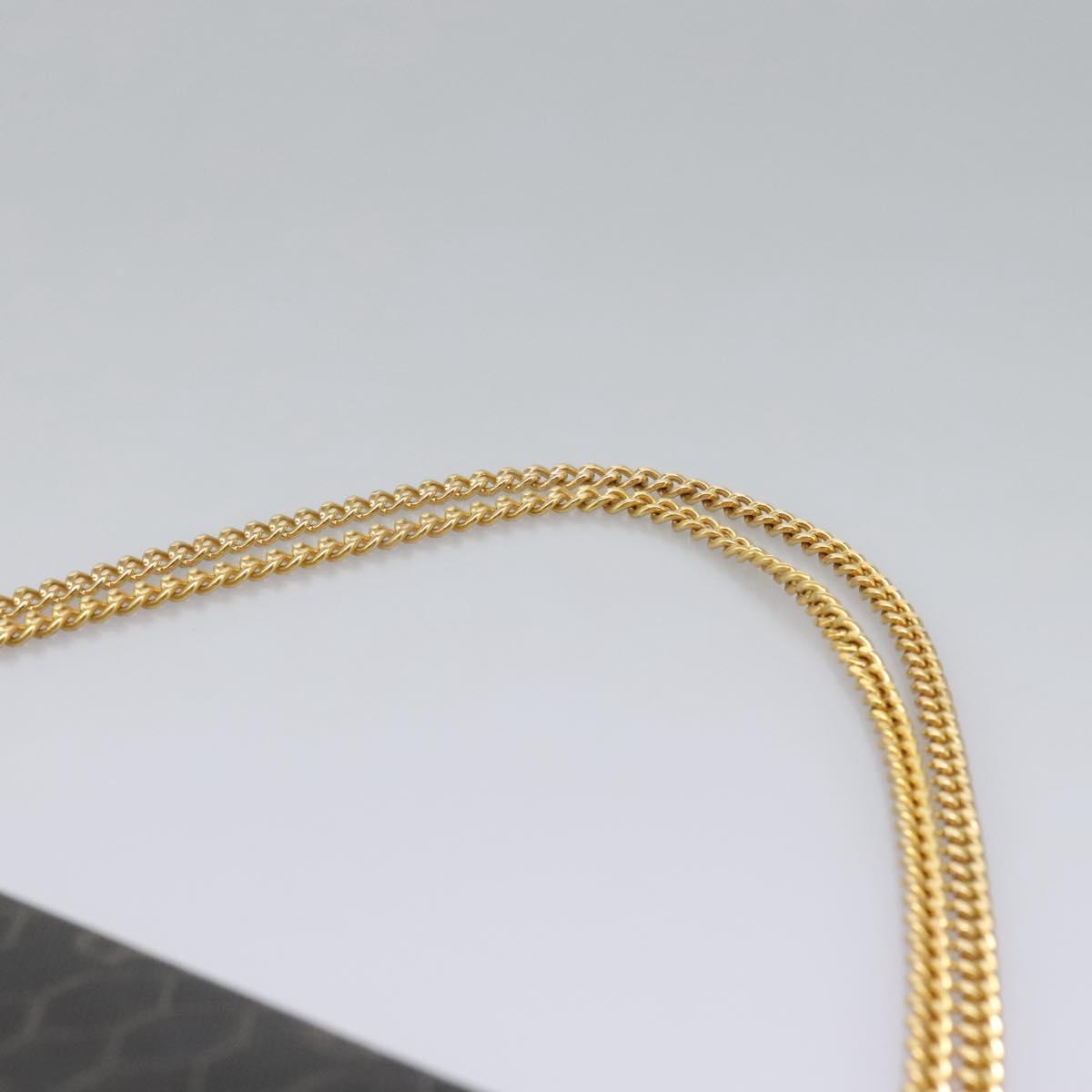 Christian Dior Honeycomb Canvas Chain Shoulder Bag PVC Black Gold Auth yk17711