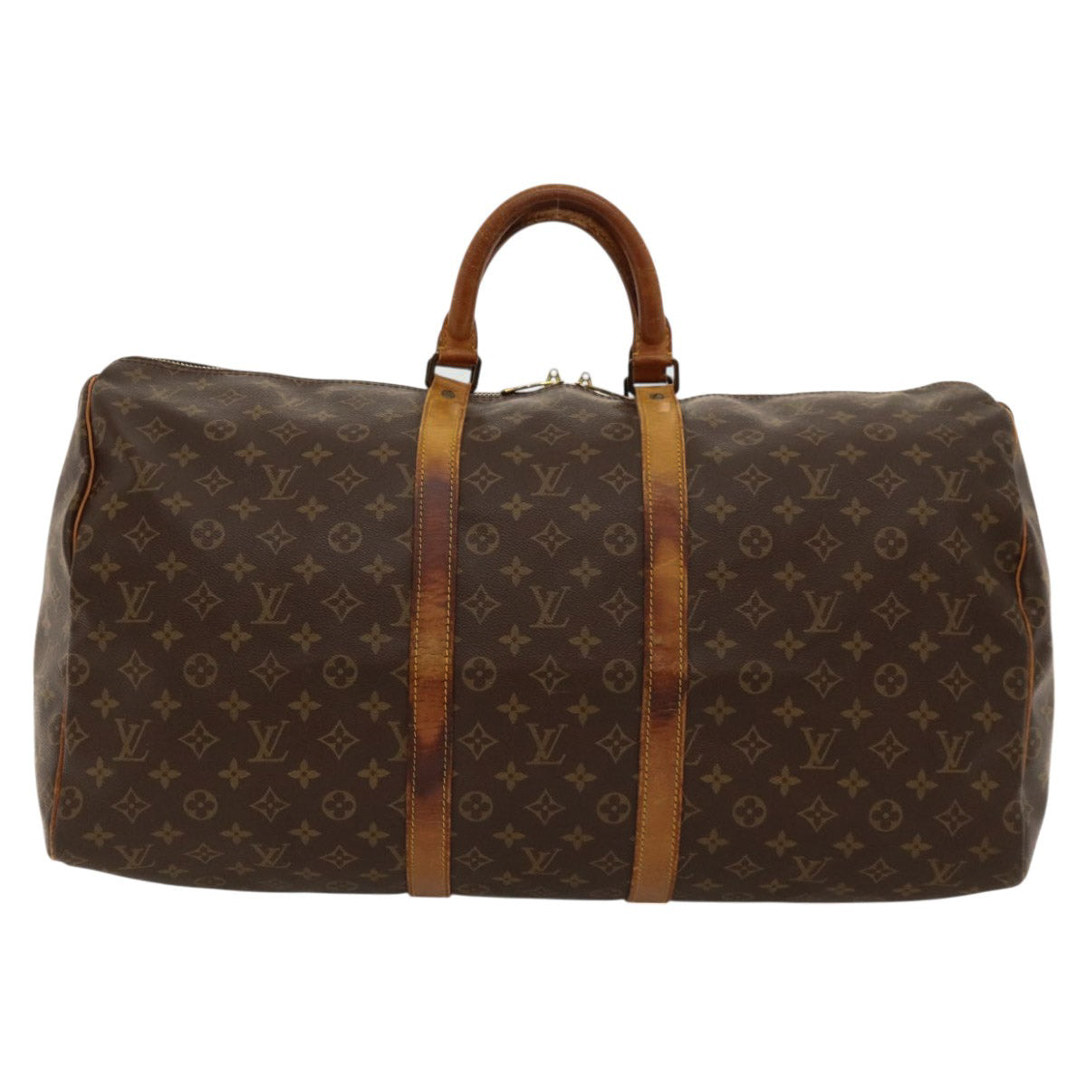 LOUIS VUITTON Monogram Keepall 55 Boston Bag M41424 LV Auth yk17831