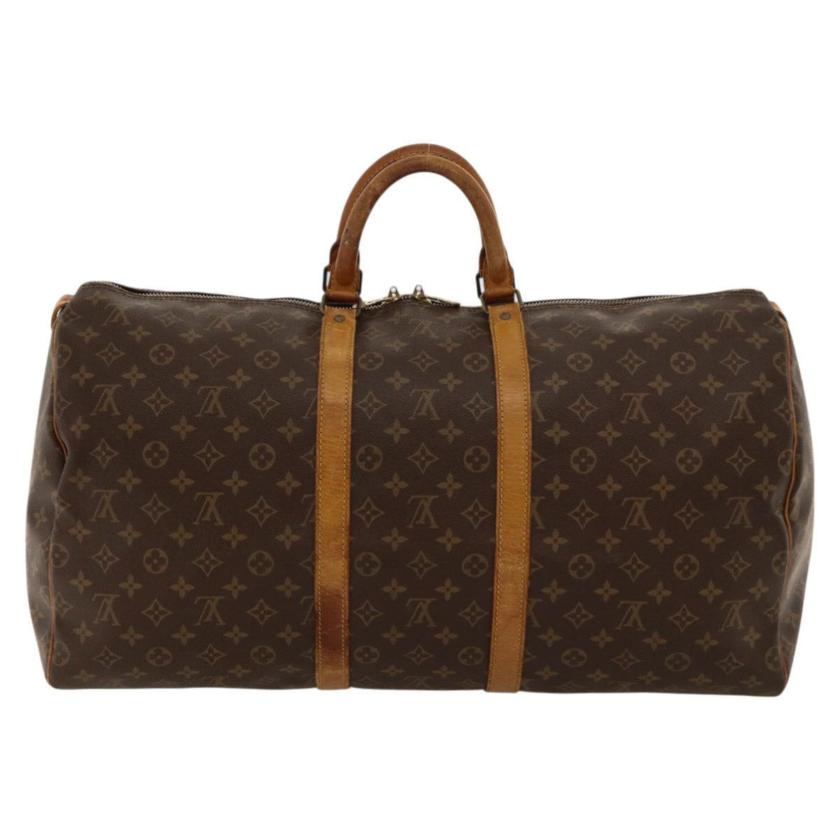 LOUIS VUITTON Monogram Keepall 55 Boston Bag M41424 LV Auth yk17831