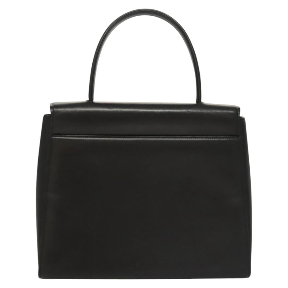 GIVENCHY Hand Bag Leather Black Auth yk17882