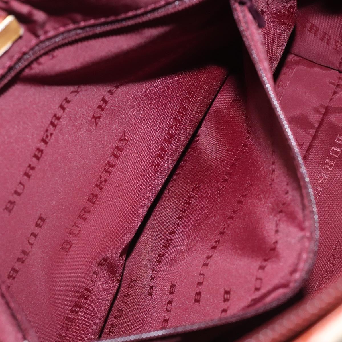 BURBERRY Nova Check Shoulder Bag Wool Beige Gold Auth yk17894