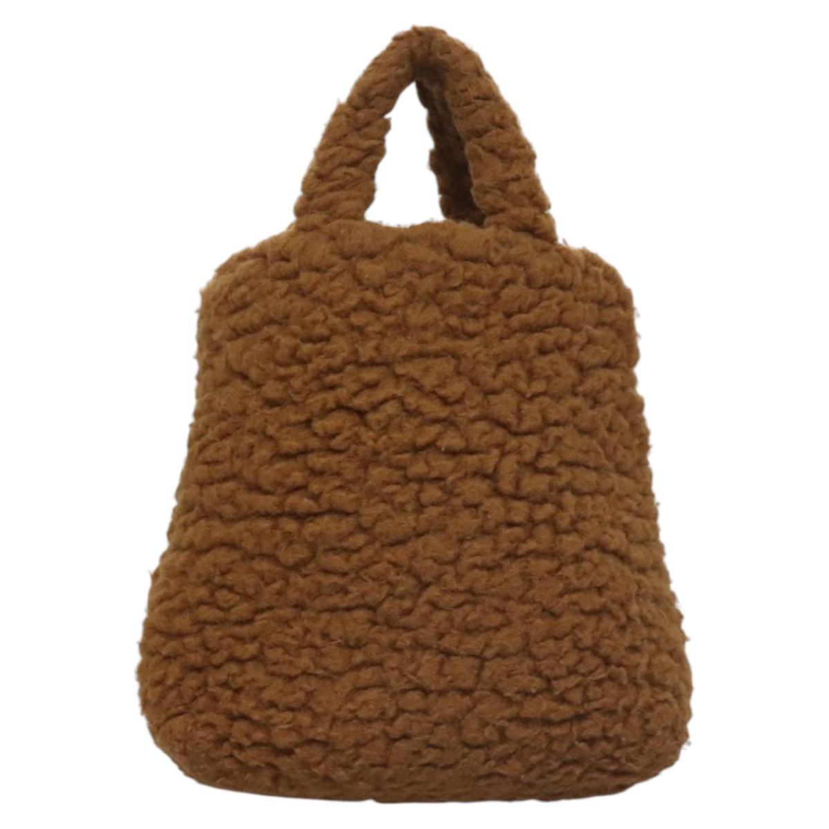 GUCCI Jetsons Collaboration Hand Bag Wool Brown 752175 Auth yk17895