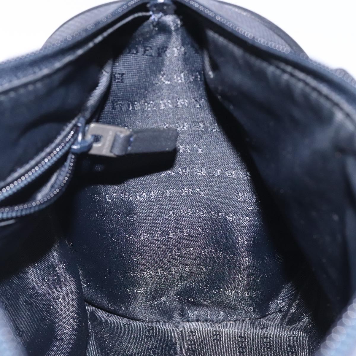 BURBERRY Nova Check Hand Bag Canvas Navy Auth yk17897
