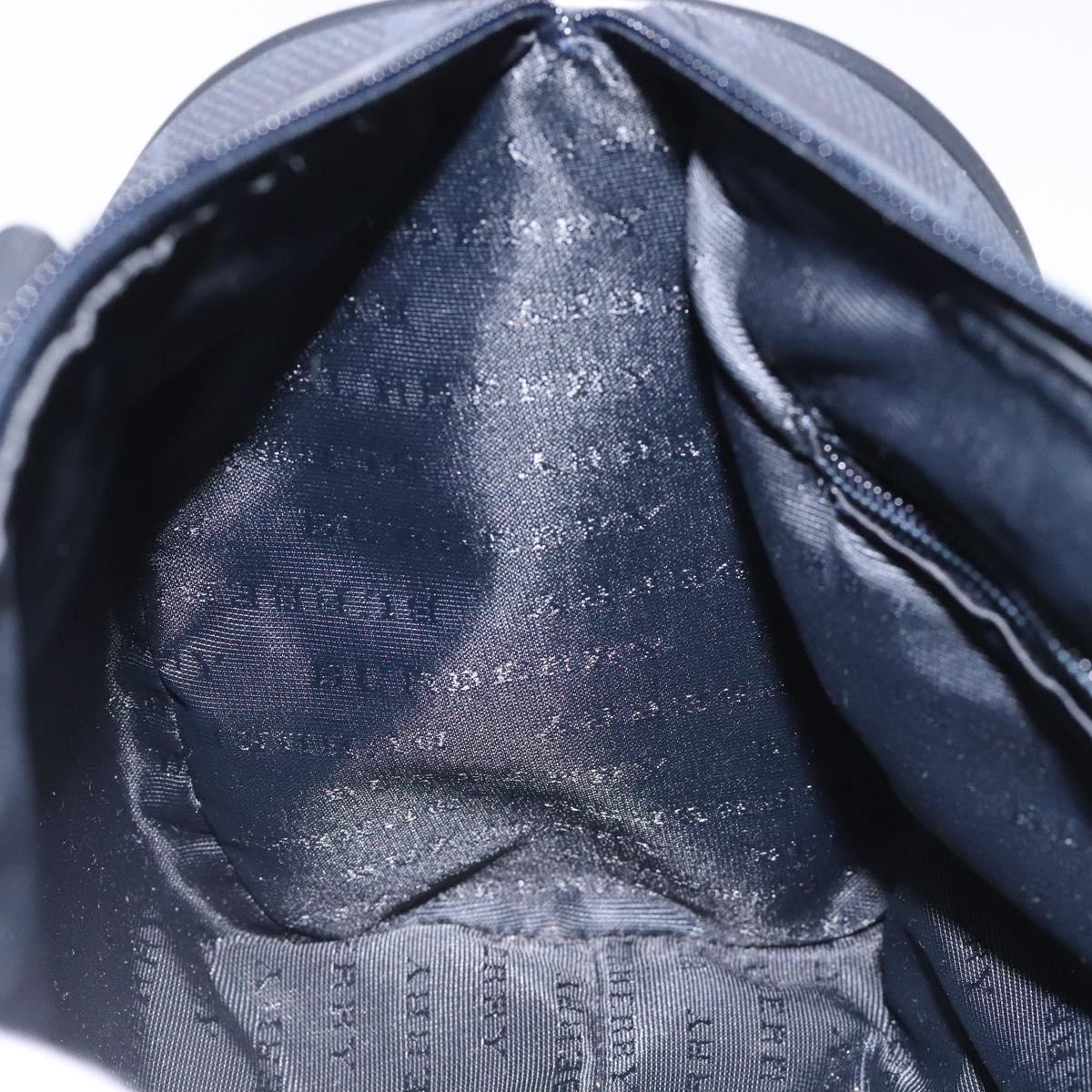 BURBERRY Nova Check Hand Bag Canvas Navy Auth yk17897