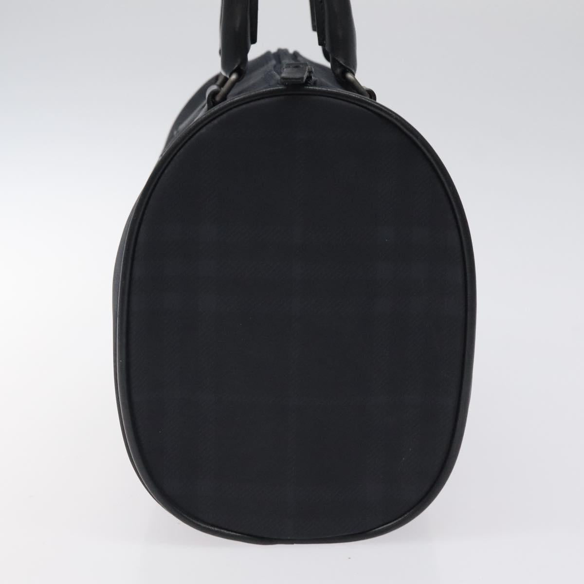 BURBERRY Nova Check Hand Bag Canvas Navy Auth yk17897