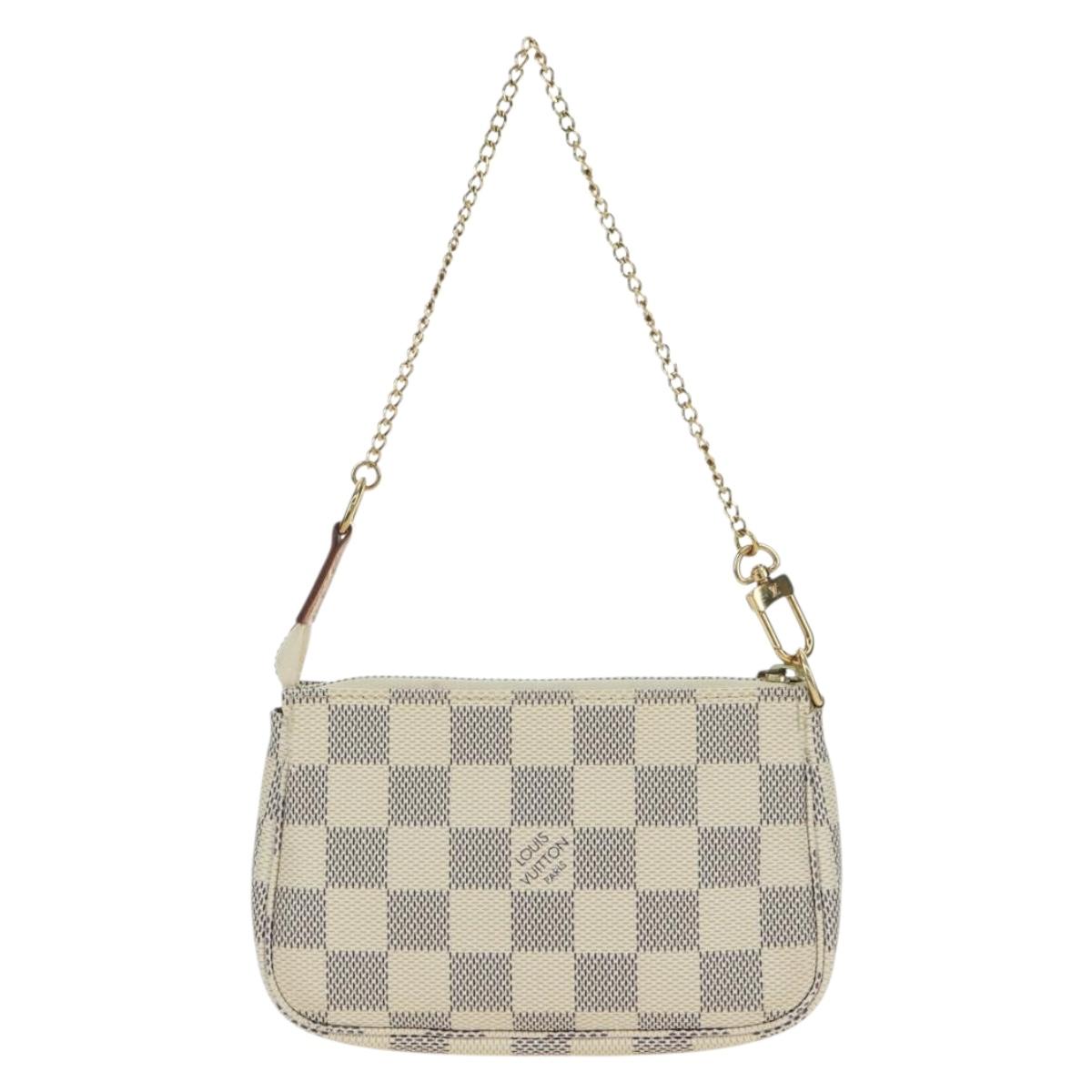 LOUIS VUITTON Damier Azur Mini Pochette Accessoires Pouch N63005 Auth yk17913
