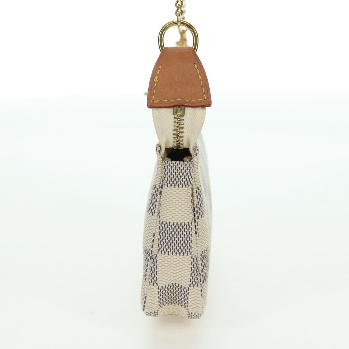 LOUIS VUITTON Damier Azur Mini Pochette Accessoires Pouch N63005 Auth yk17913
