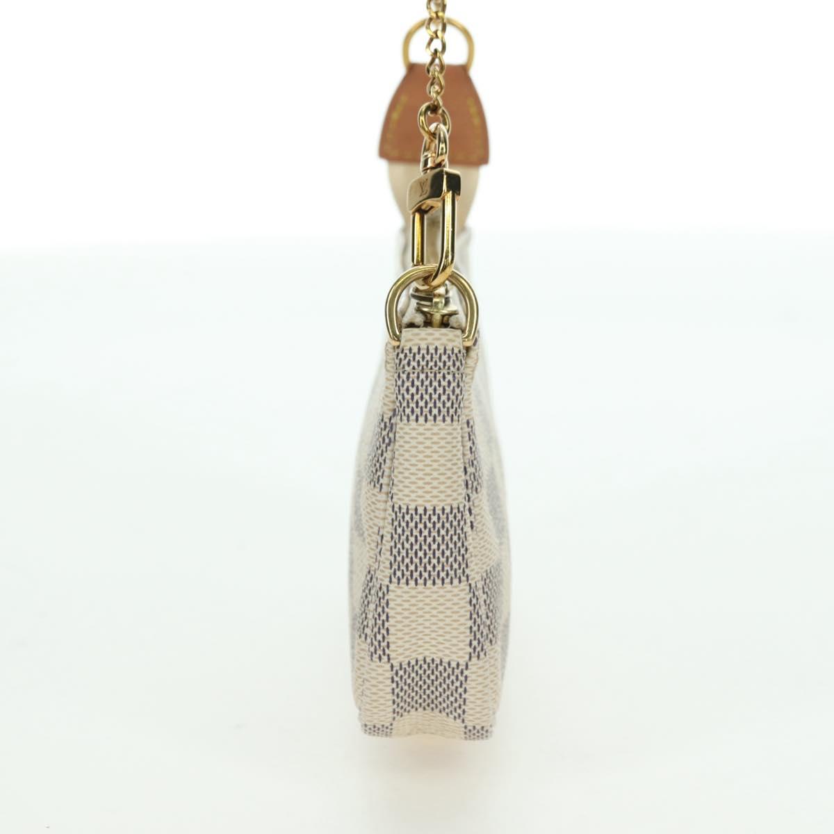 LOUIS VUITTON Damier Azur Mini Pochette Accessoires Pouch N63005 Auth yk17913