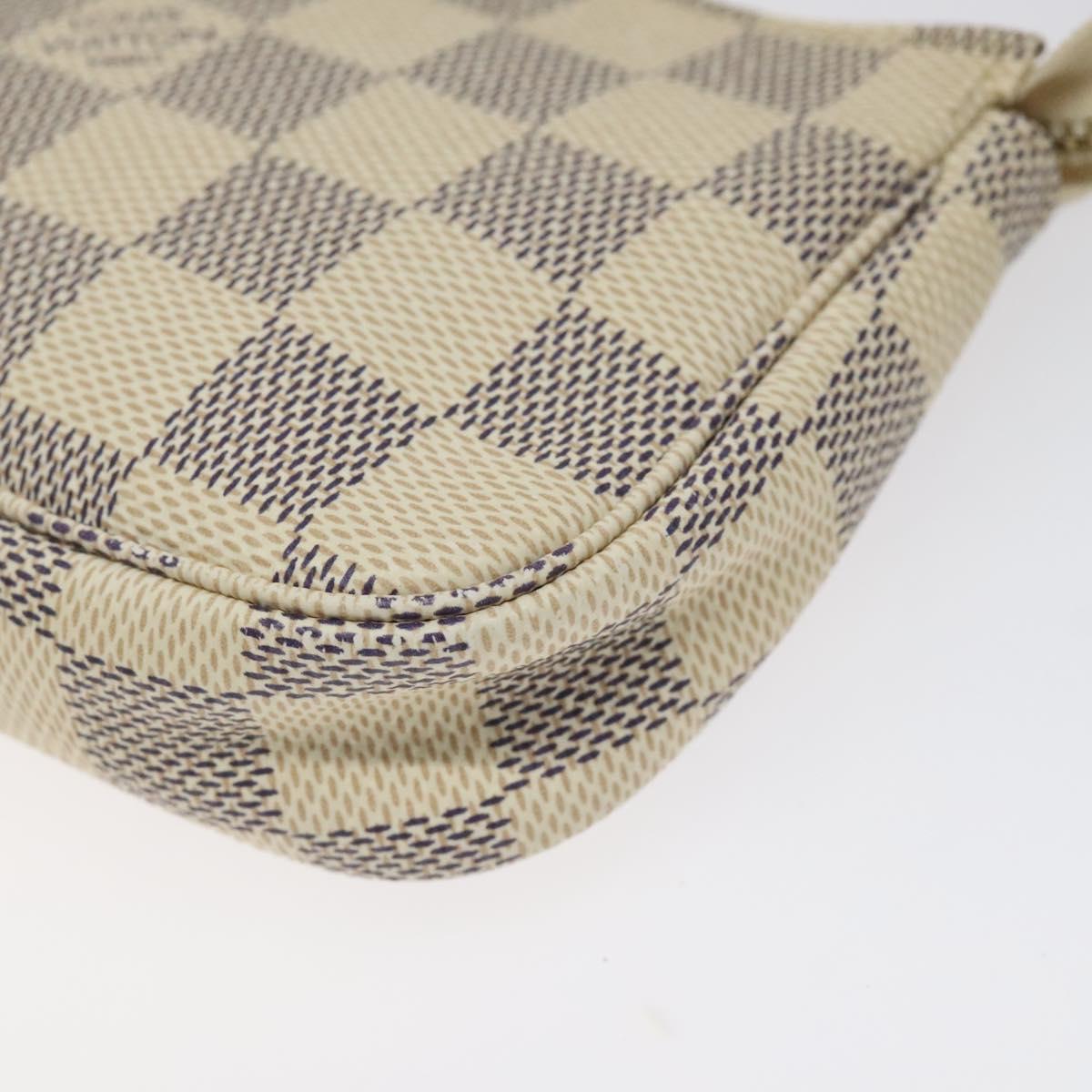 LOUIS VUITTON Damier Azur Mini Pochette Accessoires Pouch N63005 Auth yk17913AM