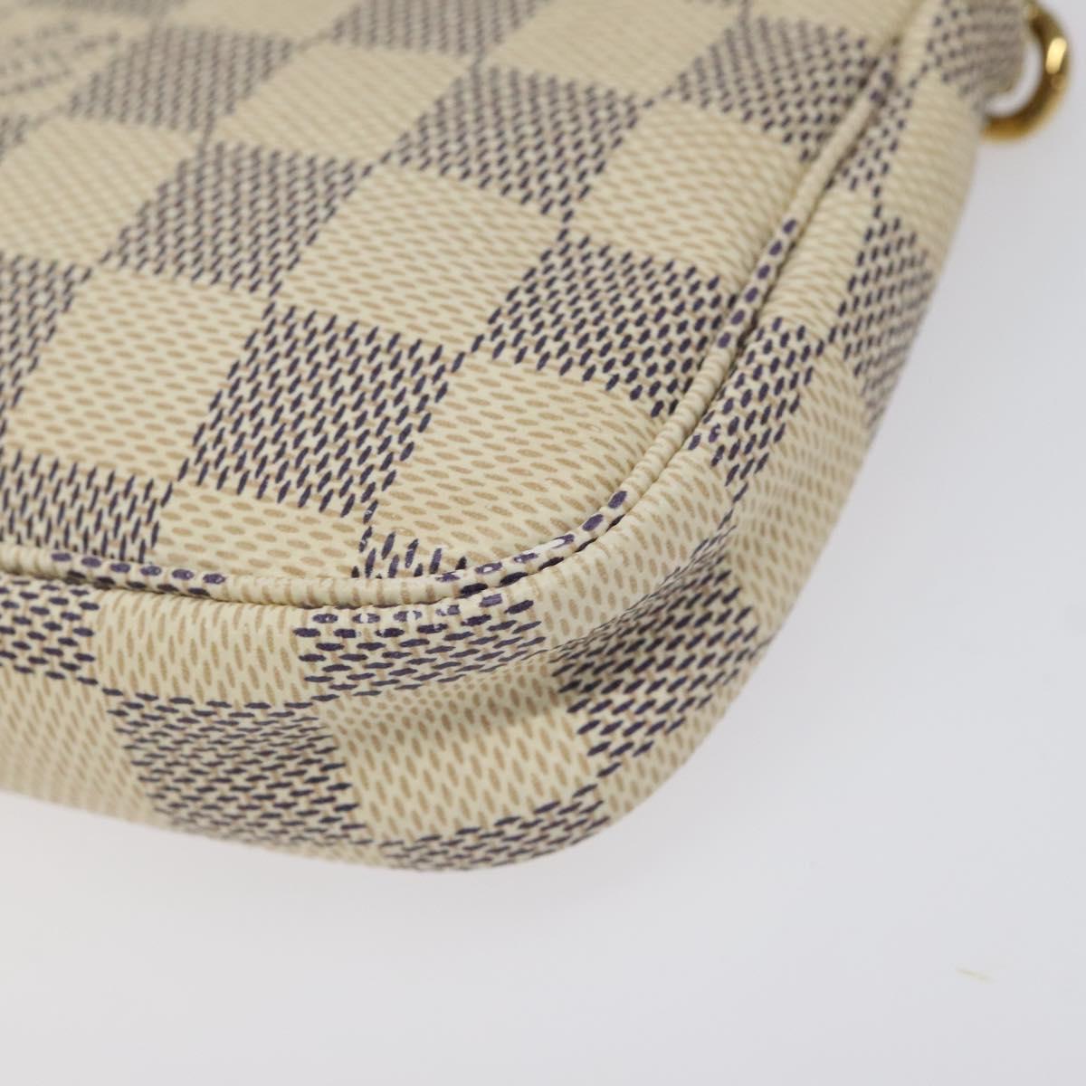LOUIS VUITTON Damier Azur Mini Pochette Accessoires Pouch N63005 Auth yk17913AM