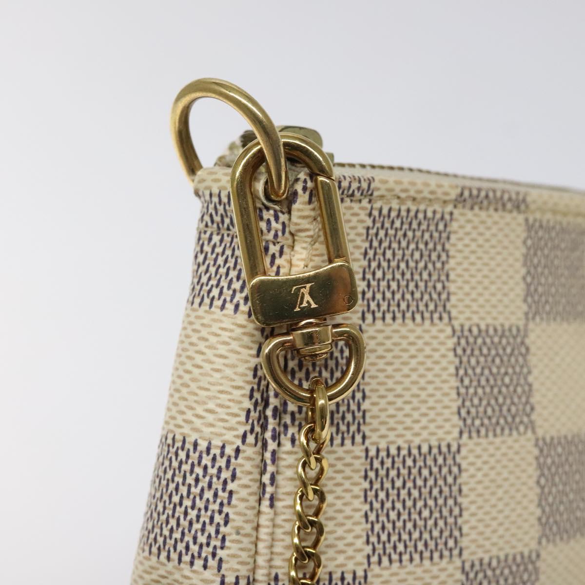 LOUIS VUITTON Damier Azur Mini Pochette Accessoires Pouch N63005 Auth yk17913AM