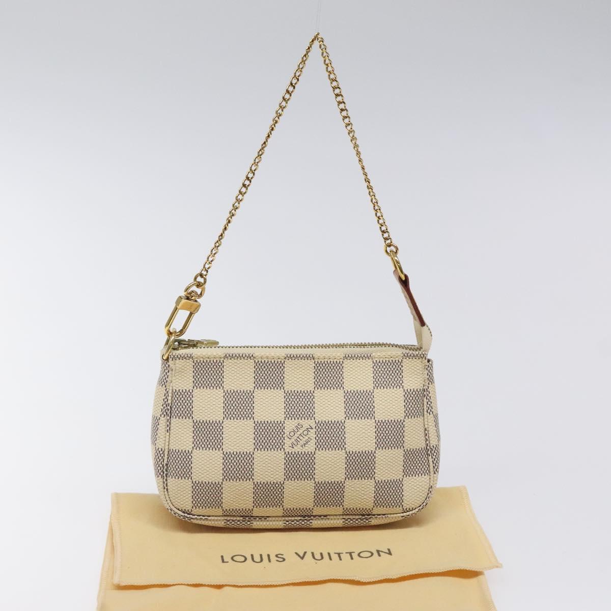 LOUIS VUITTON Damier Azur Mini Pochette Accessoires Pouch N63005 Auth yk17913AM