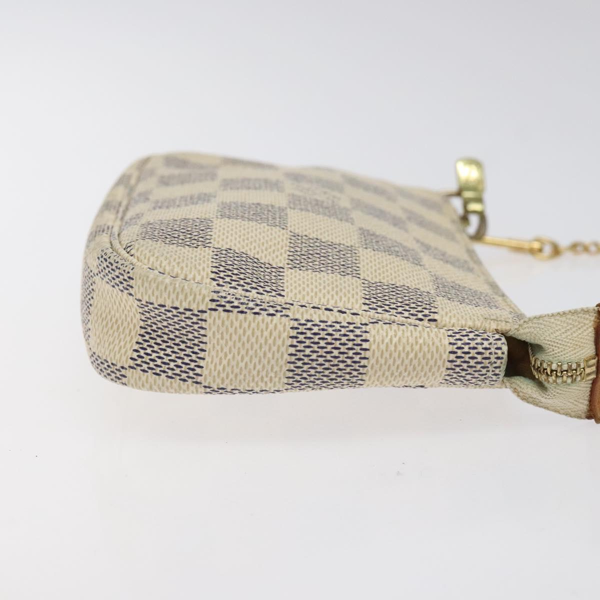 LOUIS VUITTON Damier Azur Mini Pochette Accessoires Pouch N63005 Auth yk17914