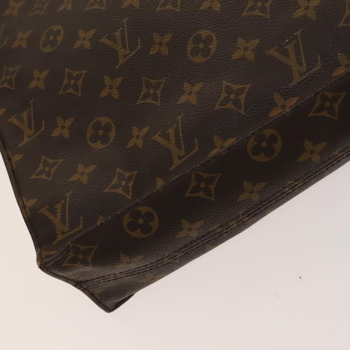 LOUIS VUITTON Monogram Sac Plat Hand Bag M51140 LV Auth yk17959