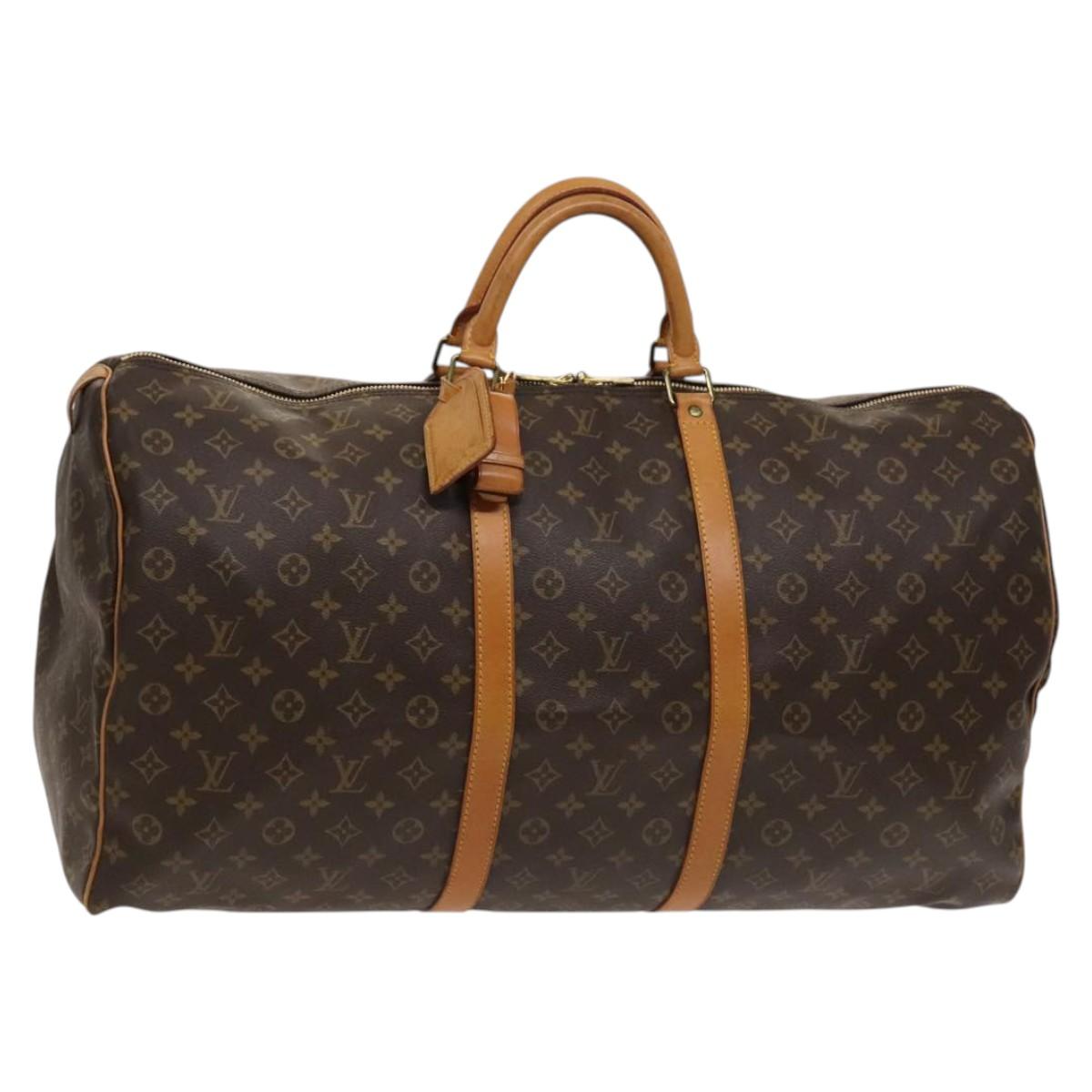 LOUIS VUITTON Monogram Keepall 60 Boston Bag M41422 LV Auth yk17979
