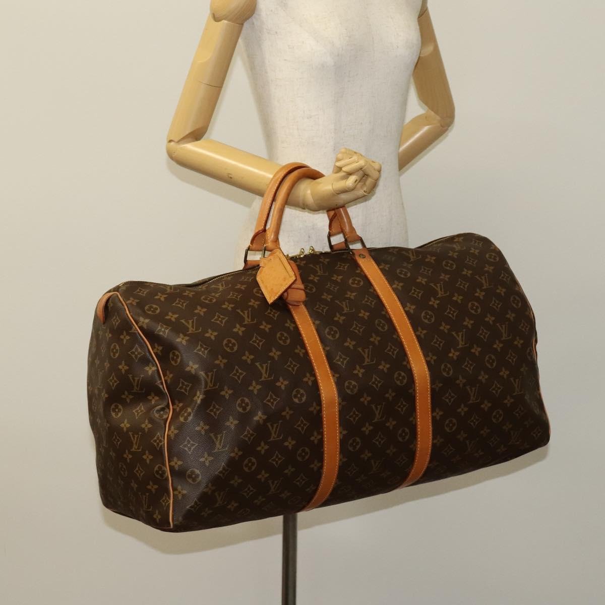 LOUIS VUITTON Monogram Keepall 60 Boston Bag M41422 LV Auth yk17979
