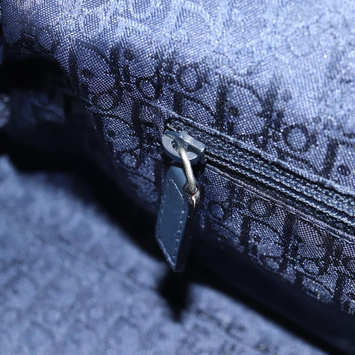 Christian Dior Hand Bag Leather limited Edition 0481 Blue Silver Auth yk18036AM