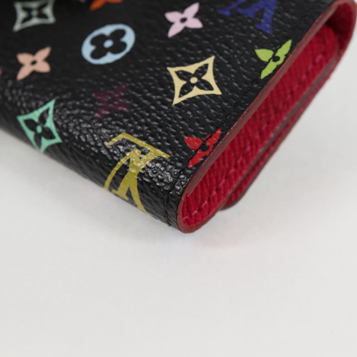 LOUIS VUITTON Multicolor Multicles 4 Key Case Black M93732 LV Auth yk18052A