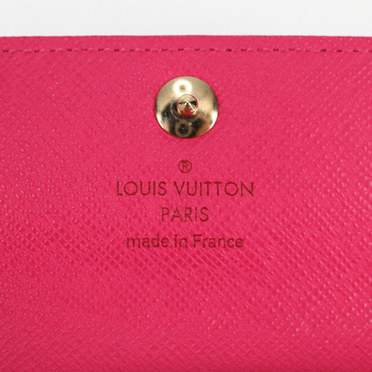 LOUIS VUITTON Multicolor Multicles 4 Key Case Black M93732 LV Auth yk18052A