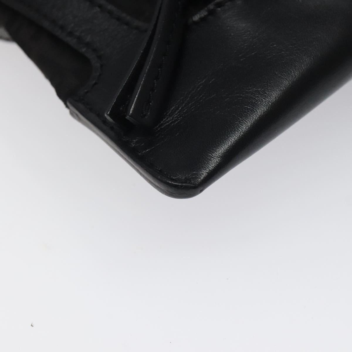 FENDI Zucchino Canvas Hand Bag Black Gold Auth yk18069