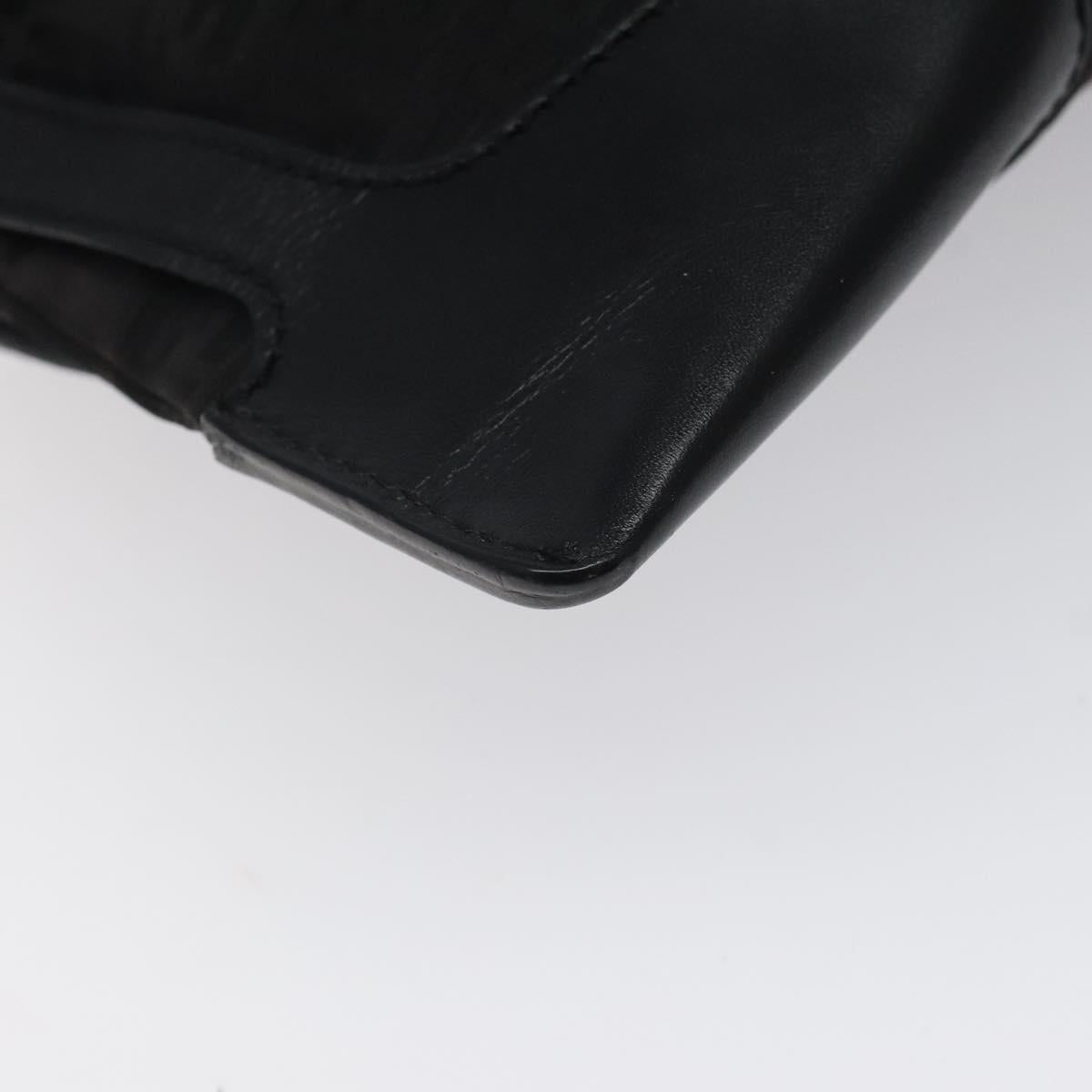 FENDI Zucchino Canvas Hand Bag Black Gold Auth yk18069