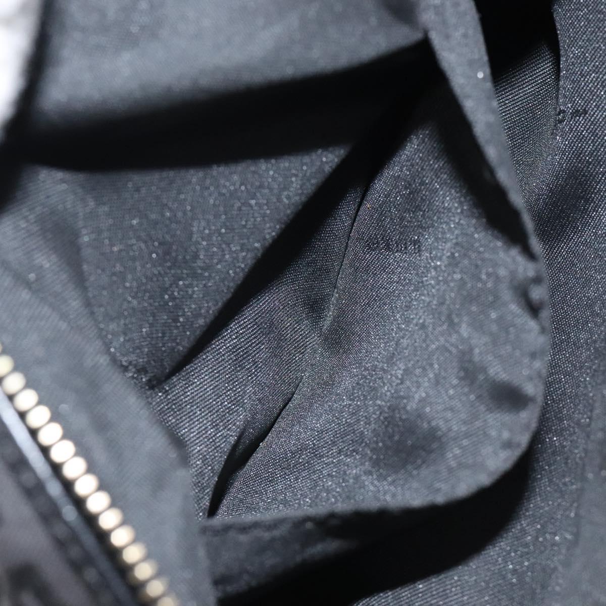 FENDI Zucchino Canvas Hand Bag Black Gold Auth yk18069