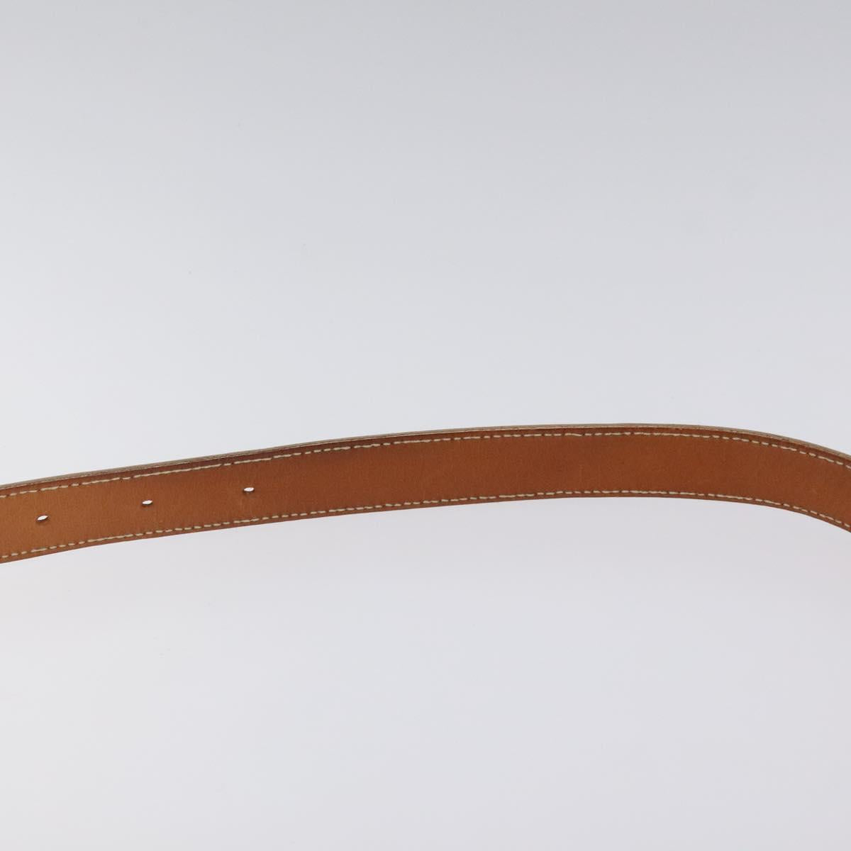 CELINE Macadam Canvas Shoulder Bag PVC Leather Beige Gold Auth yk18087