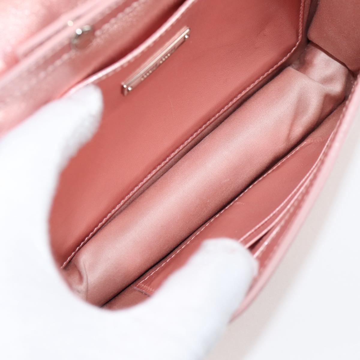 Miu Miu Matelasse Chain Shoulder Bag Leather Pink Silver 5BF069 Auth yk18111M