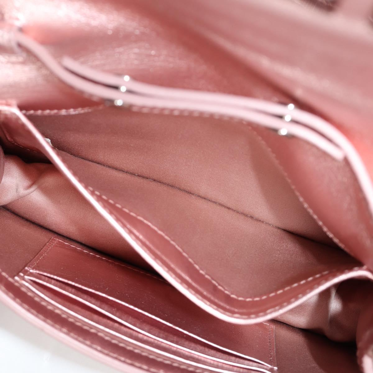 Miu Miu Matelasse Chain Shoulder Bag Leather Pink Silver 5BF069 Auth yk18111M