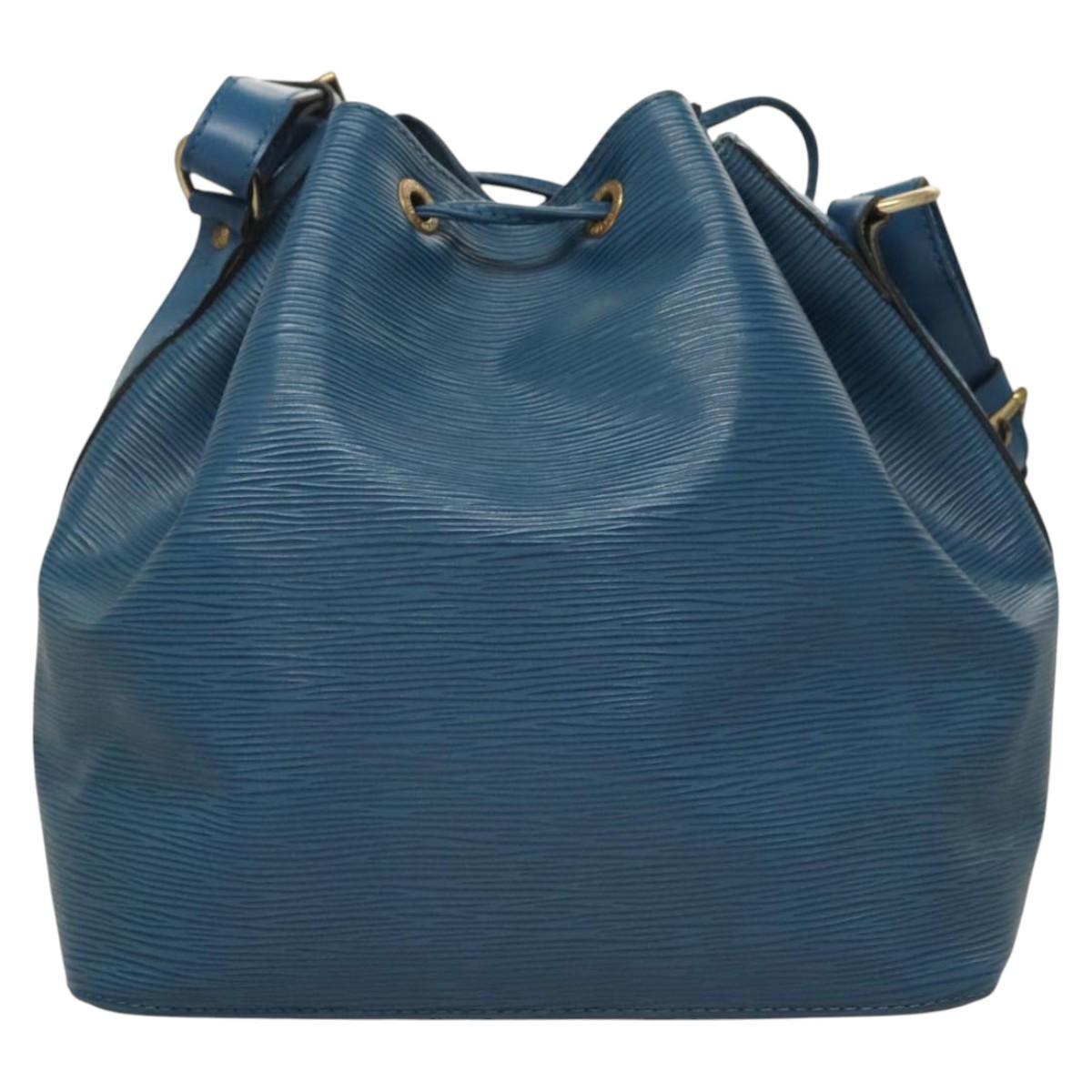 LOUIS VUITTON Epi Petit Noe Shoulder Bag Blue M44105 LV Auth yk18129