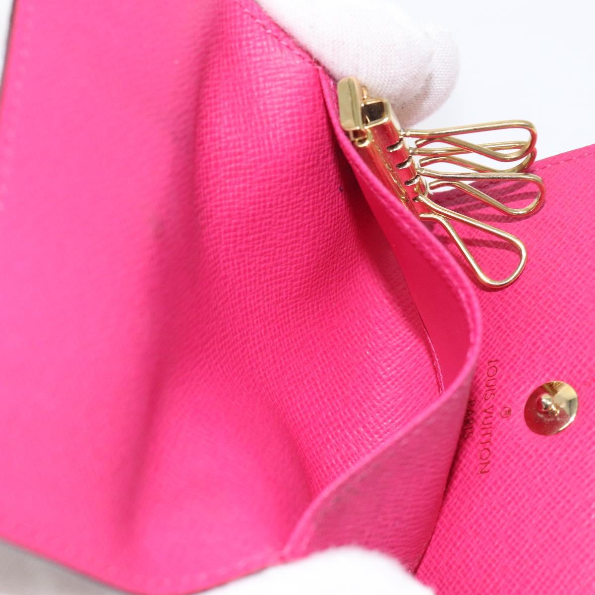 LOUIS VUITTON Multicolor Multicles 4 Key Case Black M93732 LV Auth yk18132