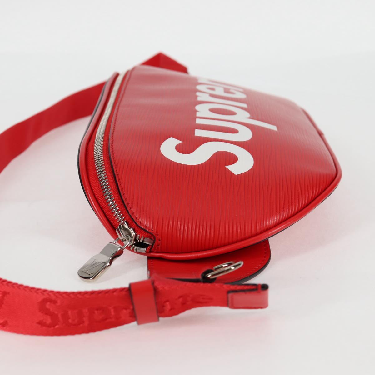 LOUIS VUITTON Epi LV × Supreme Bum BagPM Body Bag Red M53418 LV Auth yk18136A