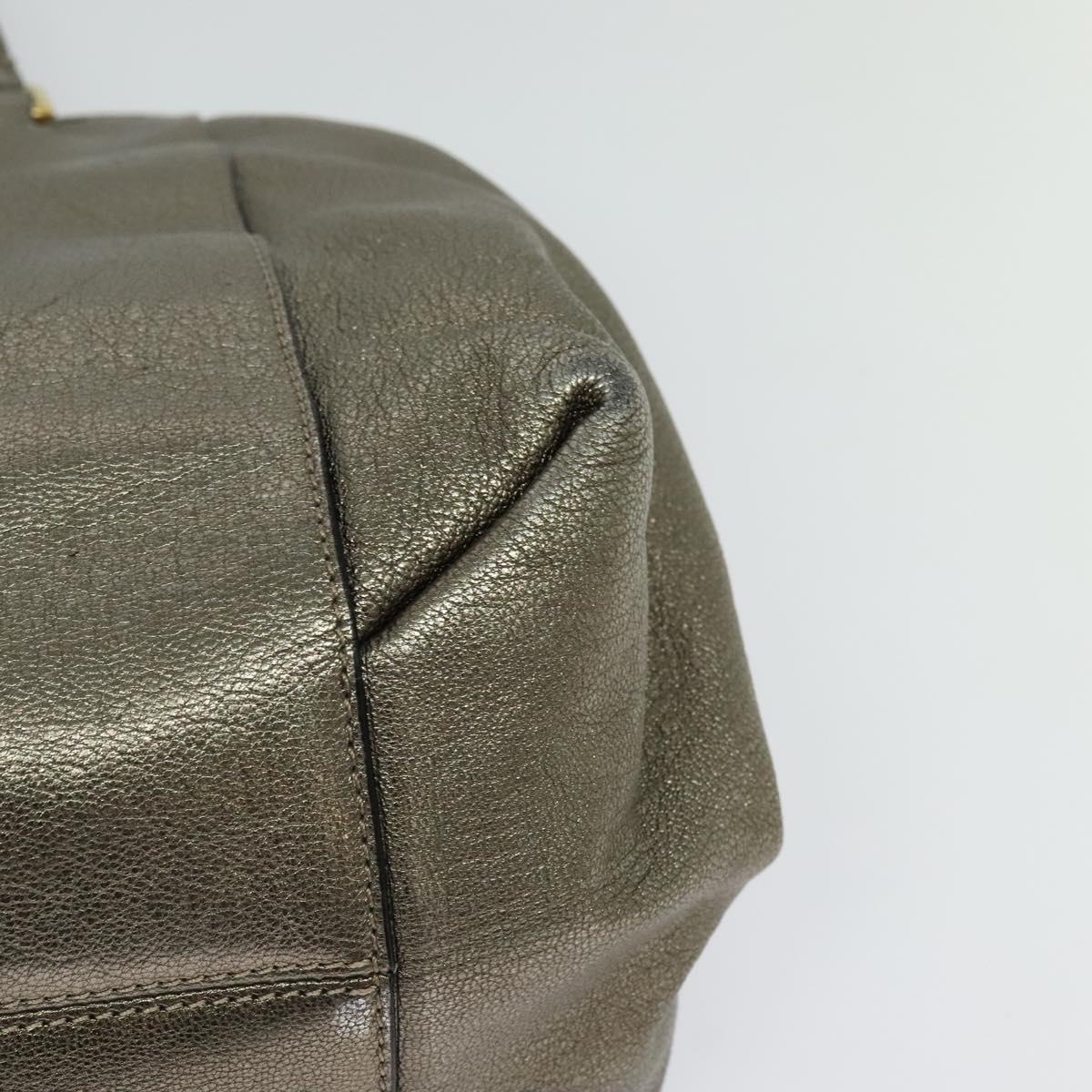 LOEWE Anagram Tote Bag Leather Gold Tone Auth yk18146