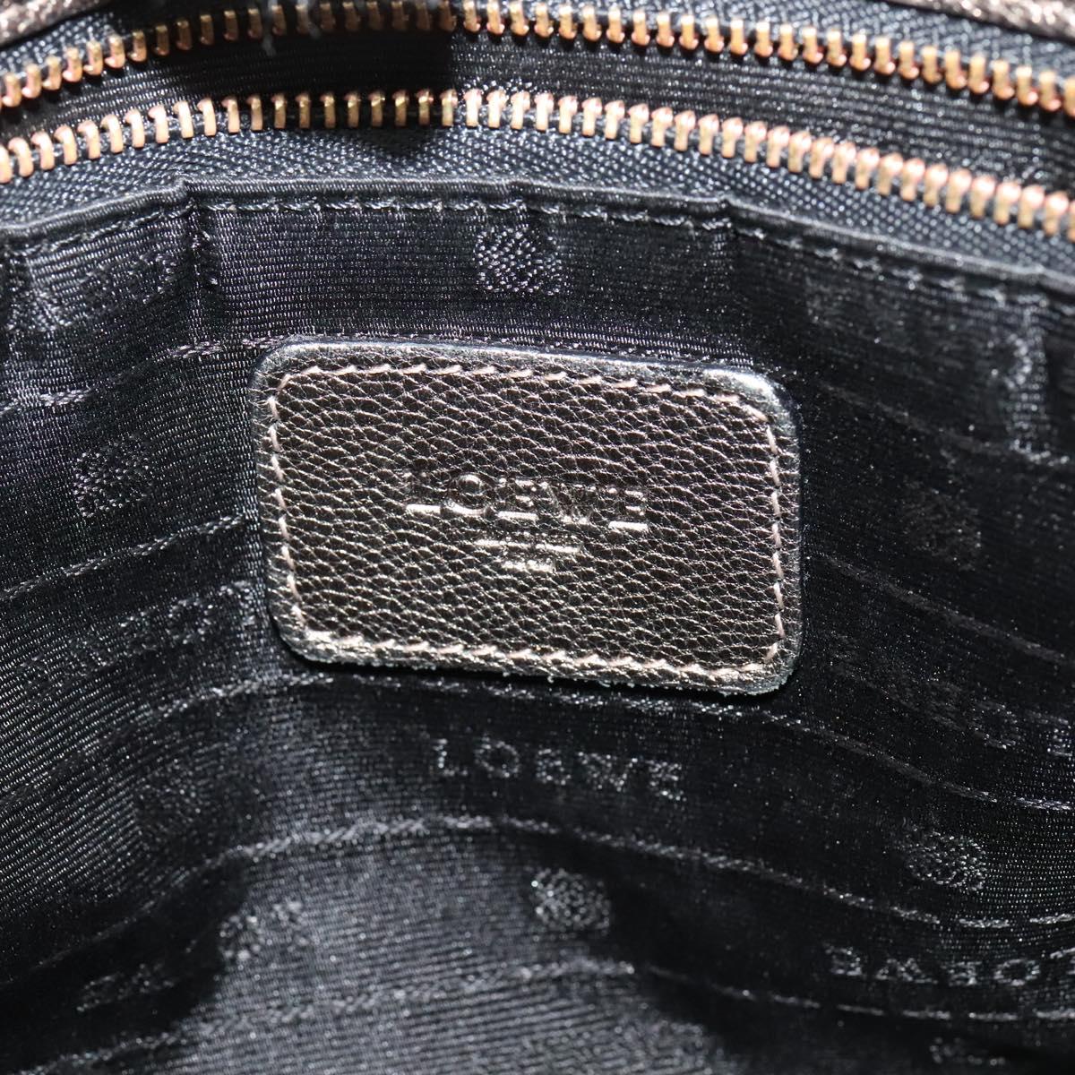 LOEWE Anagram Tote Bag Leather Gold Tone Auth yk18146