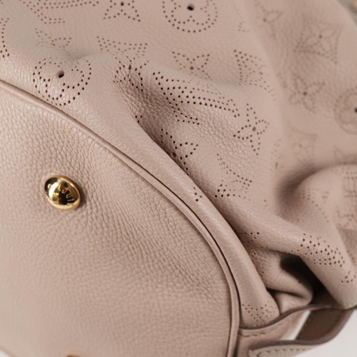 LOUIS VUITTON Monogram Punching Mahina XL Tote Bag Beige M93978 LV Auth yk18150A