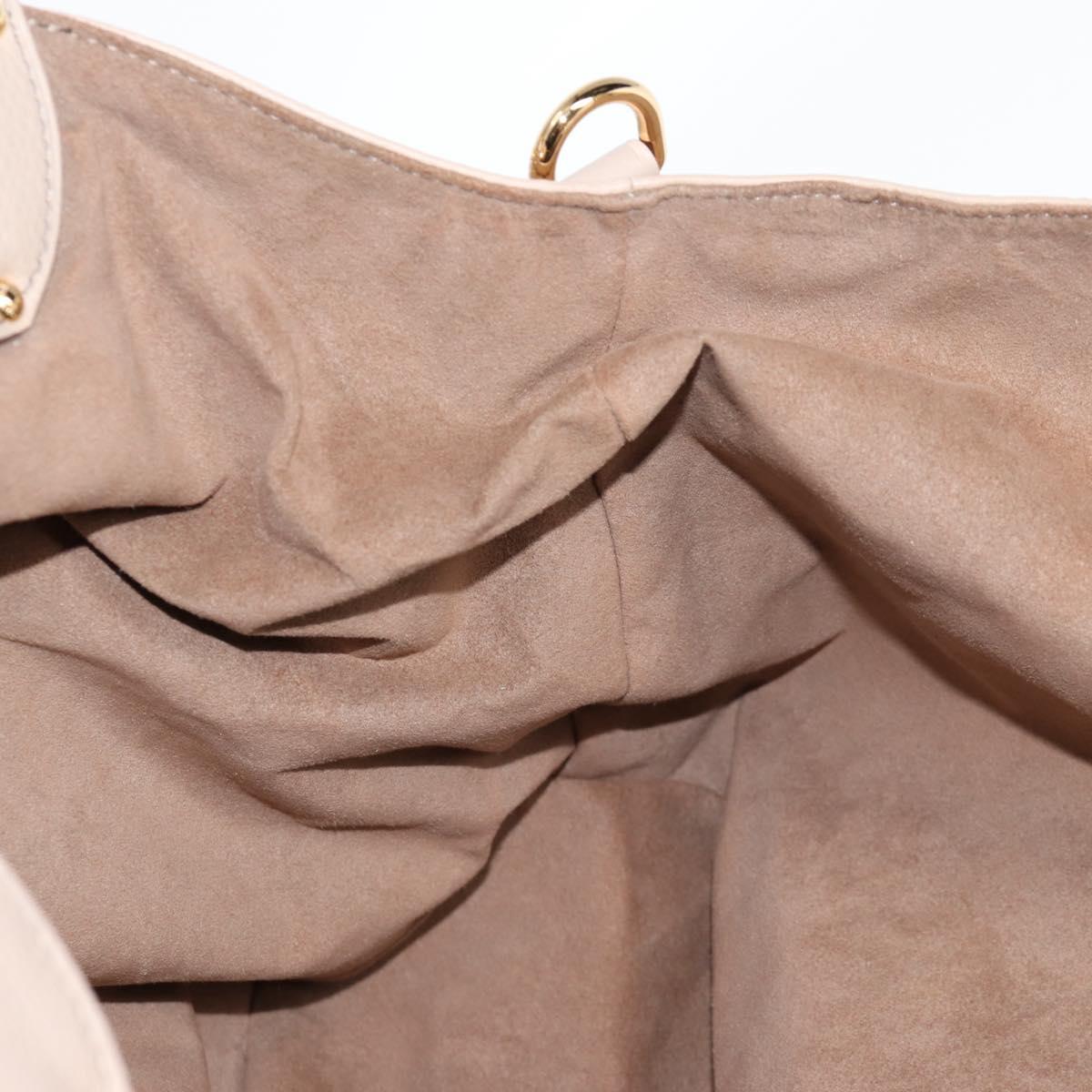 LOUIS VUITTON Monogram Punching Mahina XL Tote Bag Beige M93978 LV Auth yk18150A