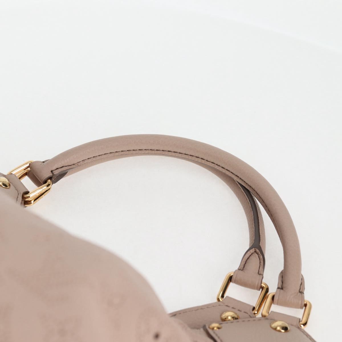LOUIS VUITTON Monogram Punching Mahina XL Tote Bag Beige M93978 LV Auth yk18150A