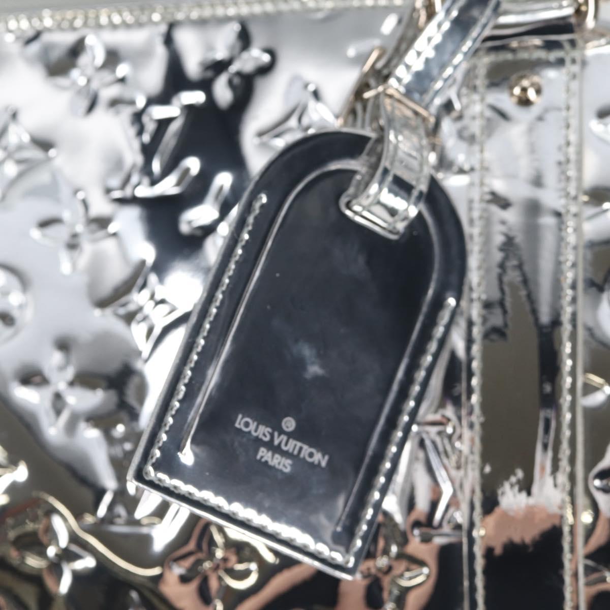 LOUIS VUITTON Monogram Miroir Keepall 55 Bag Silver Argent M95275 Auth yk18156SM