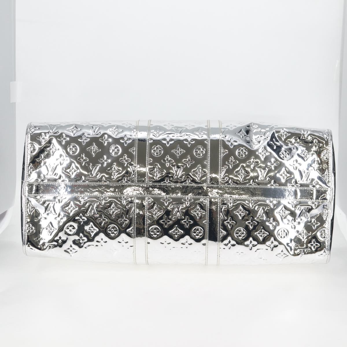 LOUIS VUITTON Monogram Miroir Keepall 55 Bag Silver Argent M95275 Auth yk18156SM