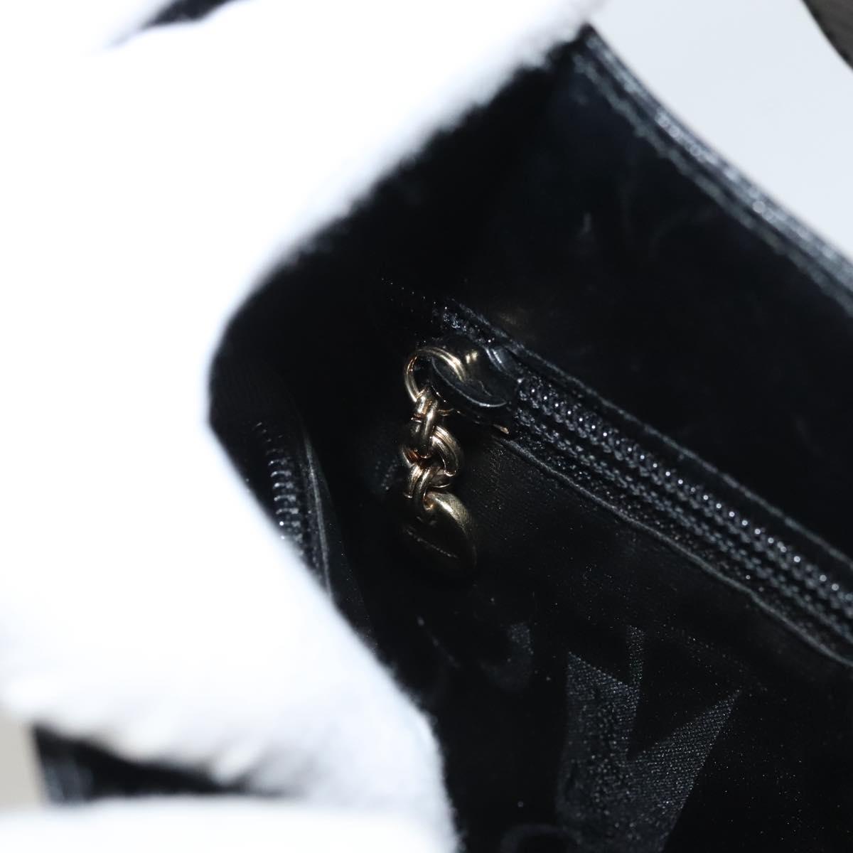 Salvatore Ferragamo Gancini Shoulder Bag Leather Black Gold Auth yk18162