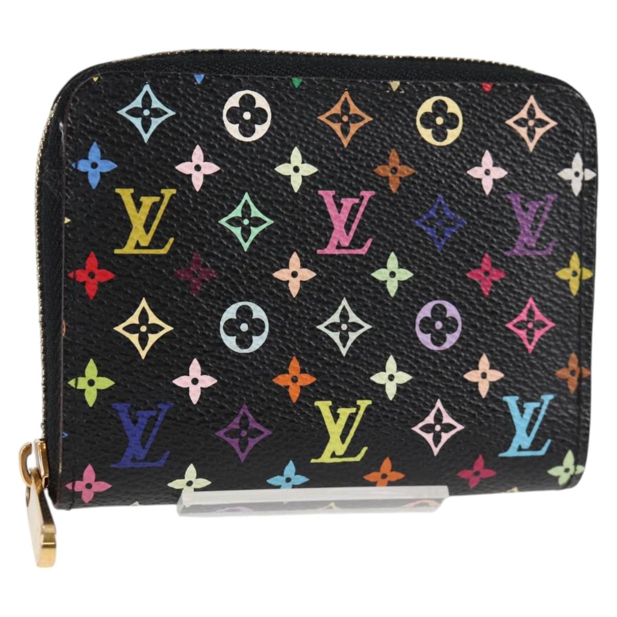 LOUIS VUITTON Monogram Multicolor Zippy Coin Purse Black M93740 Auth yk18234AV