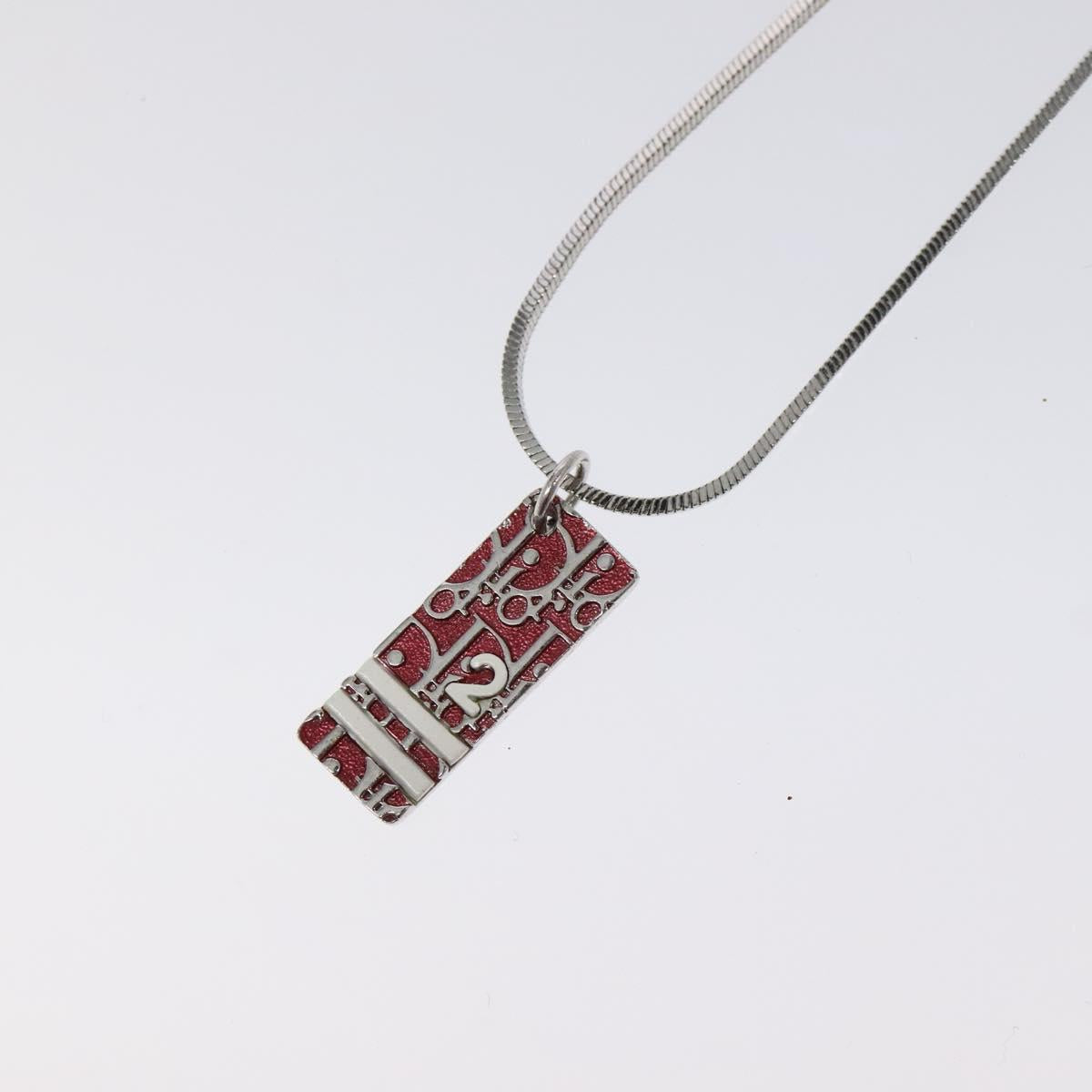 Christian Dior Necklace metal Red Auth yk18260