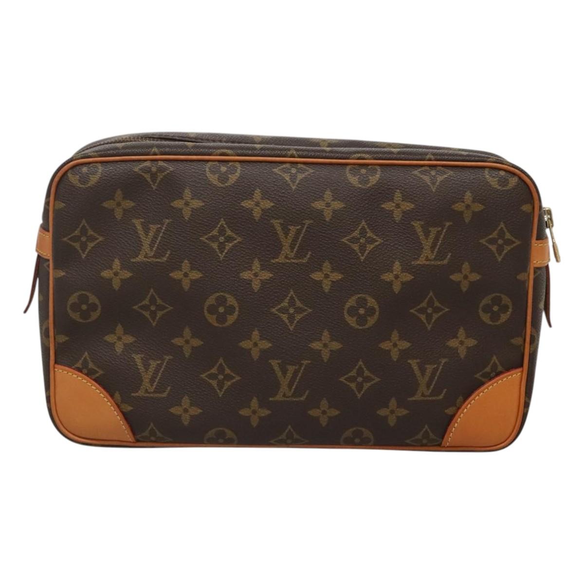 LOUIS VUITTON Monogram Compiegne 28 Clutch Bag M51845 LV Auth yk18269