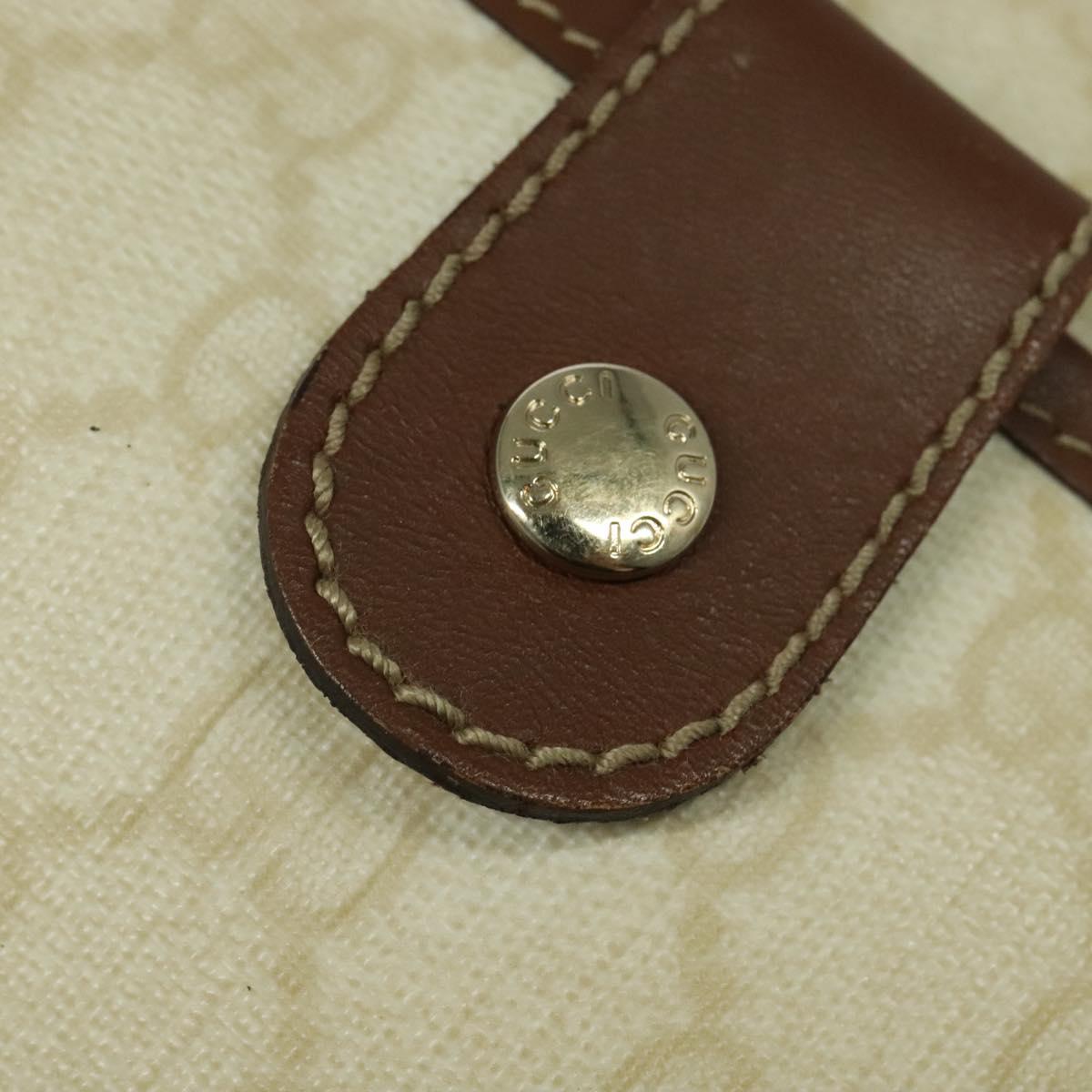 GUCCI GG Supreme Shoulder Bag PVC White Gold 189898 Auth yk18307